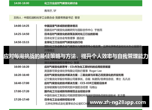 应对每周挑战的最佳策略与方法，提升个人效率与自我管理能力