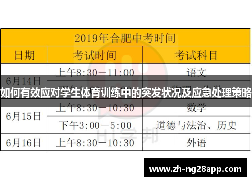 如何有效应对学生体育训练中的突发状况及应急处理策略